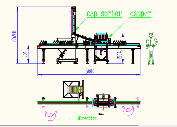 Automatic 6 Wheels Spindle Capping Machine