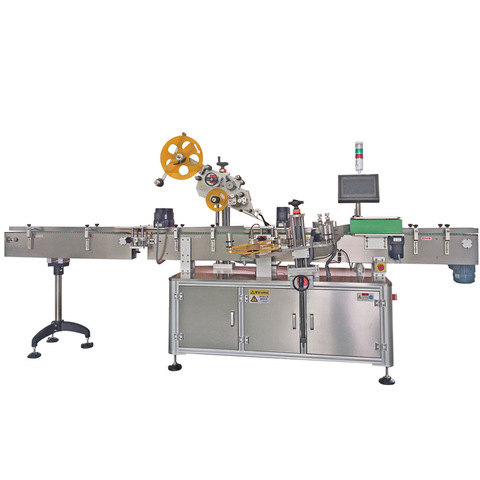 Conveyor Type Soap Film Wrap Labeller/Cosmetics Box Sticker Brand Labelling Machine/Plastic Bag Bar Code Sticker Labelling Machine 