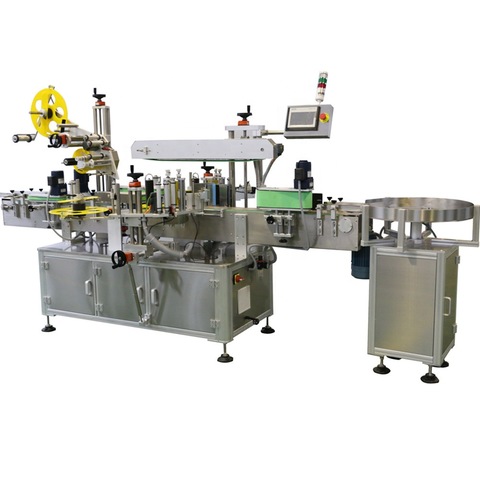 Automatic Flat Bottle Front and Back Self-Adhesive Label Applicator for Juice Beverage 