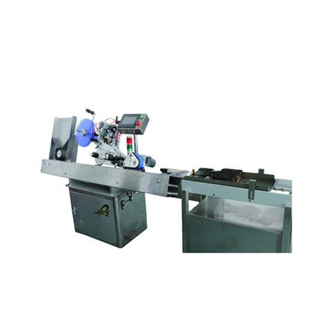 Table Top Automatic Plane Labeling Machine for Bags Top Surface Carton Box Labeller Applicator with Transparent Label Sensor 