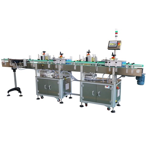 Automatic Double Sides Sticker Label Applicator for Flat Plastic Bottle 