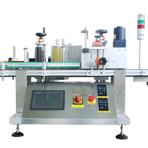 Desktop Manual Semi Automatic Flat Surface Labeling Machine for Flat Sticker Bottle Bag 