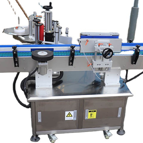 Automaitc Sticker Front Back Two Sides Glass / Plastic Flat Square Bottle Labeling Machine 