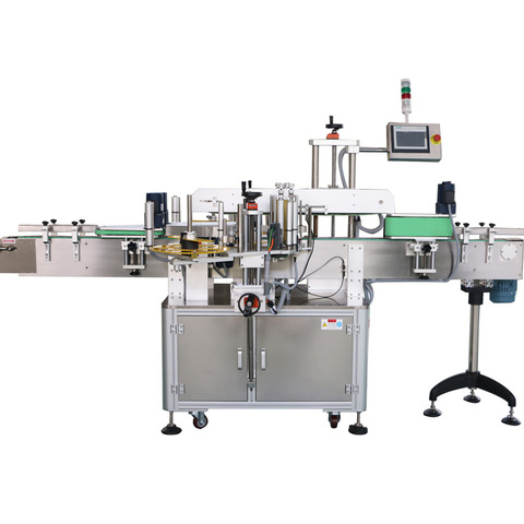 Double Side Round Plastic Glass Bottle Label Applicator Positioning Labeling Machine 