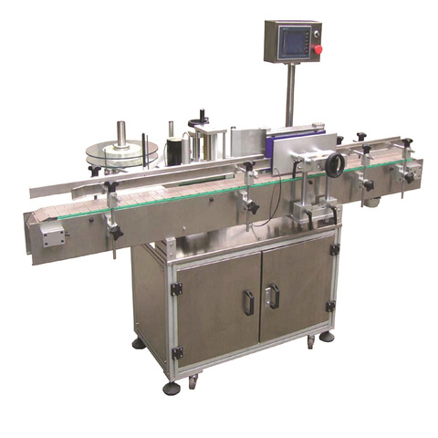 Semi-Automatic Liquid Detergent Labeling Machine Flat Bottle Label Applicator 