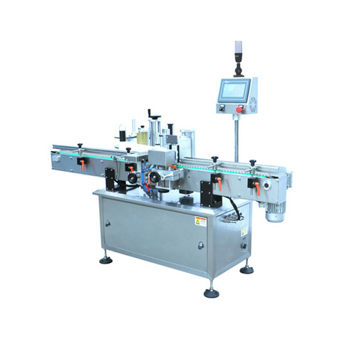 Automaitc Sticker Front Back Two Sides Glass / Plastic Flat Square Bottle Labeling Machine 