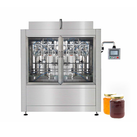 Gt4t-4G 4 Heads Auto Vertical Pneumatic Thick Paste Tin Can Filling Machine with Mixer for Jam Honey 